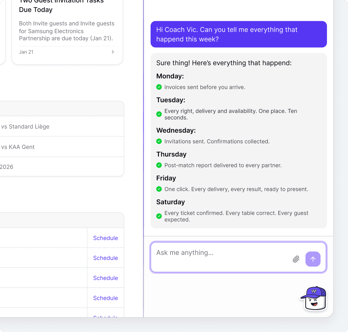 Clean, modern sponsorship management interface representing the new way with wehave